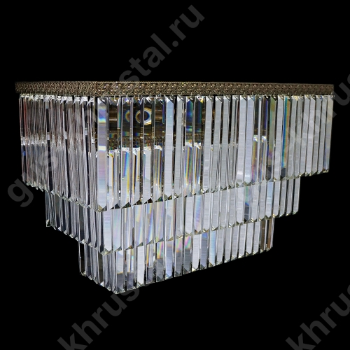 Люстра Италия 7 Прямоугольник 3 яруса (Пластина 20)