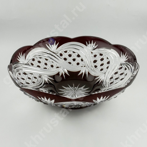 Блюдо Для Стола Хрустальное рубиновое