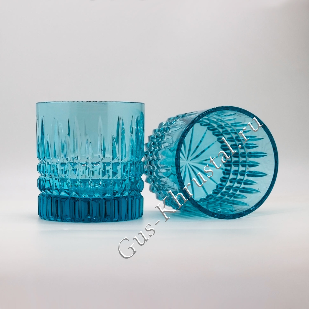 Набор Стаканов Хрустальный "Бомонд" Бирюзовый 2шт