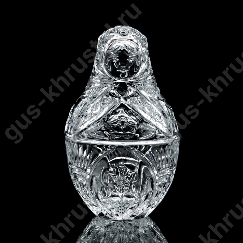 Ваза Хрустальная с Крышкой "Матрешка"