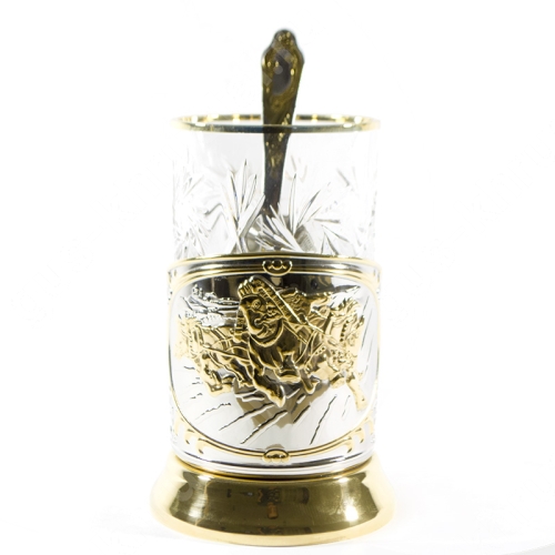 Набор Чайный с позолотой Лихая тройка