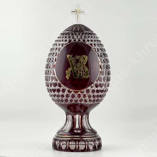 Яйцо Хрустальное Рубиновое большое