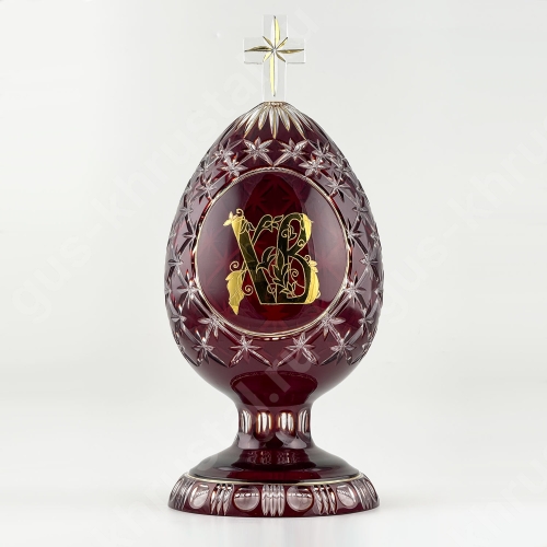 Яйцо Хрустальное Рубиновое среднее