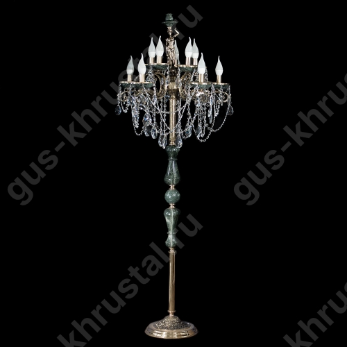 Торшер Бронзовый Богиня 03 Малахит