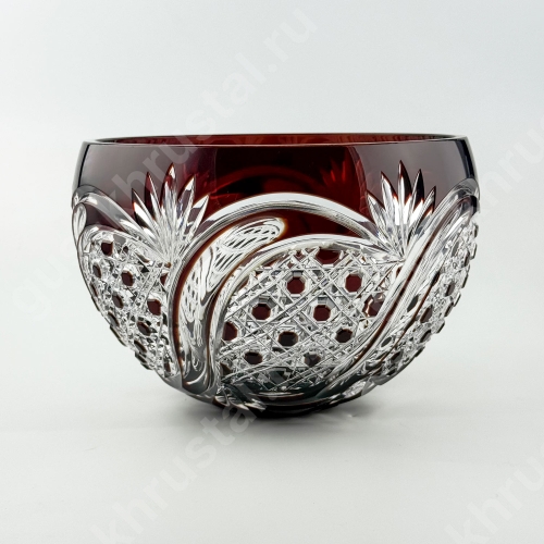 Ваза Для Стола Хрустальная рубиновая