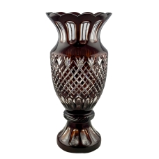 Ваза Хрустальная Для Цветов "Кубок" рубиновая