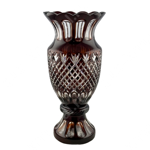 Ваза Хрустальная Для Цветов "Кубок" рубиновая