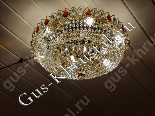 Люстра Кольцо Купол цветная - фото в интерьере