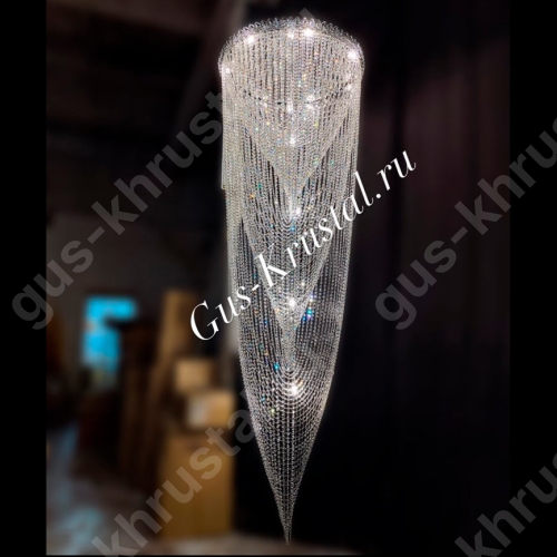 Люстра Водоворот Длинный в интерьере